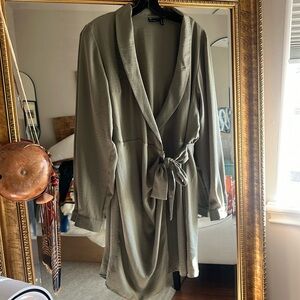 Olive Collard Tie Dress